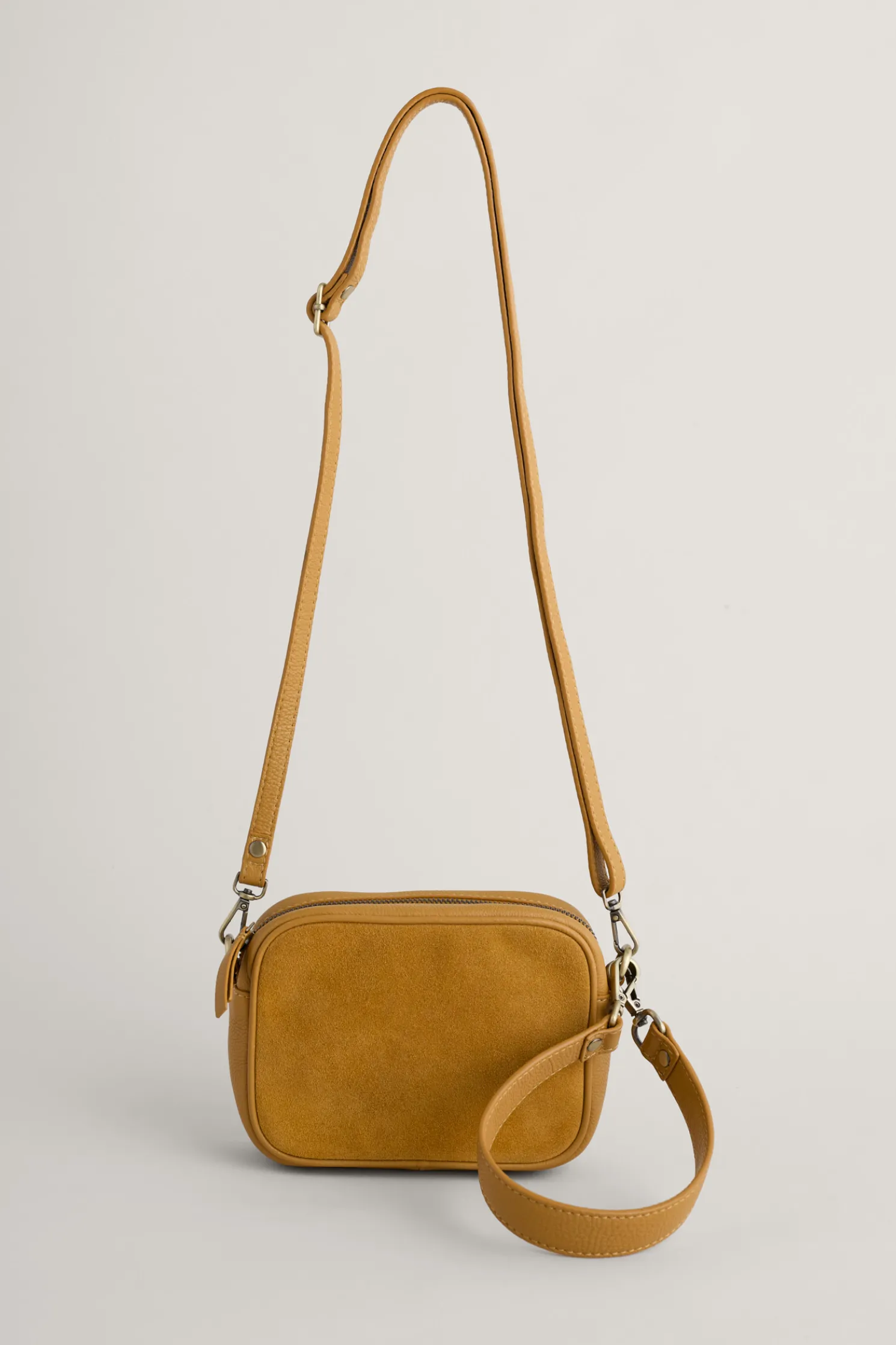 Annulet Leather And Suede Bag