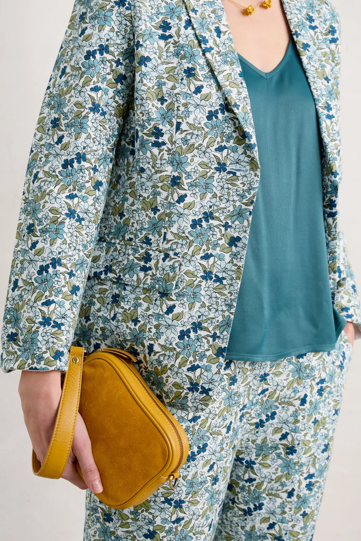 Annulet Leather And Suede Bag