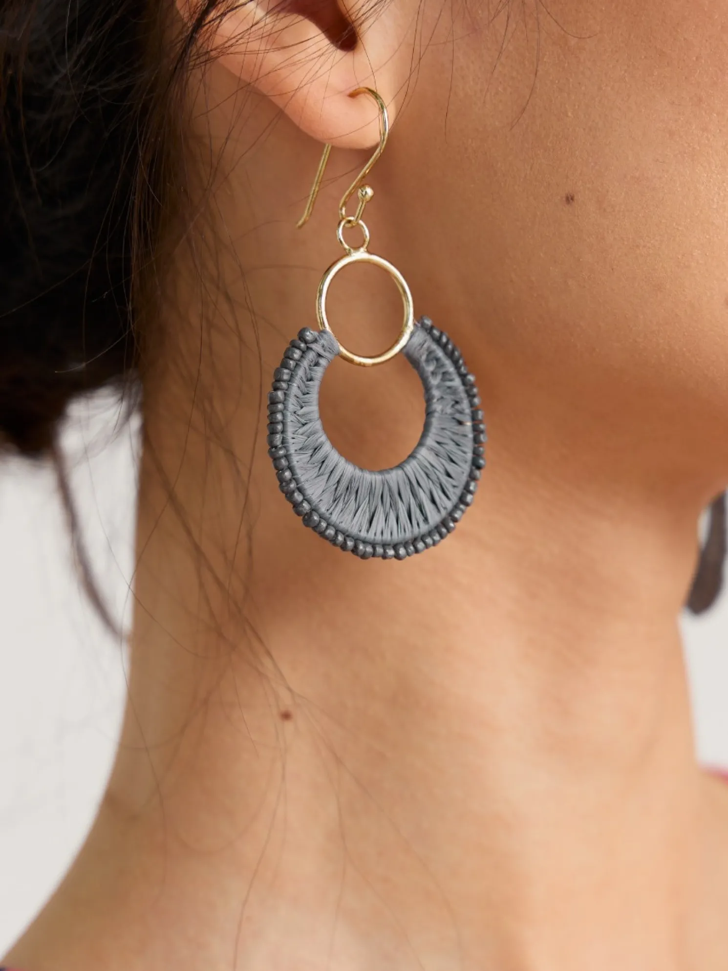 Arum Beaded Drop Earrings