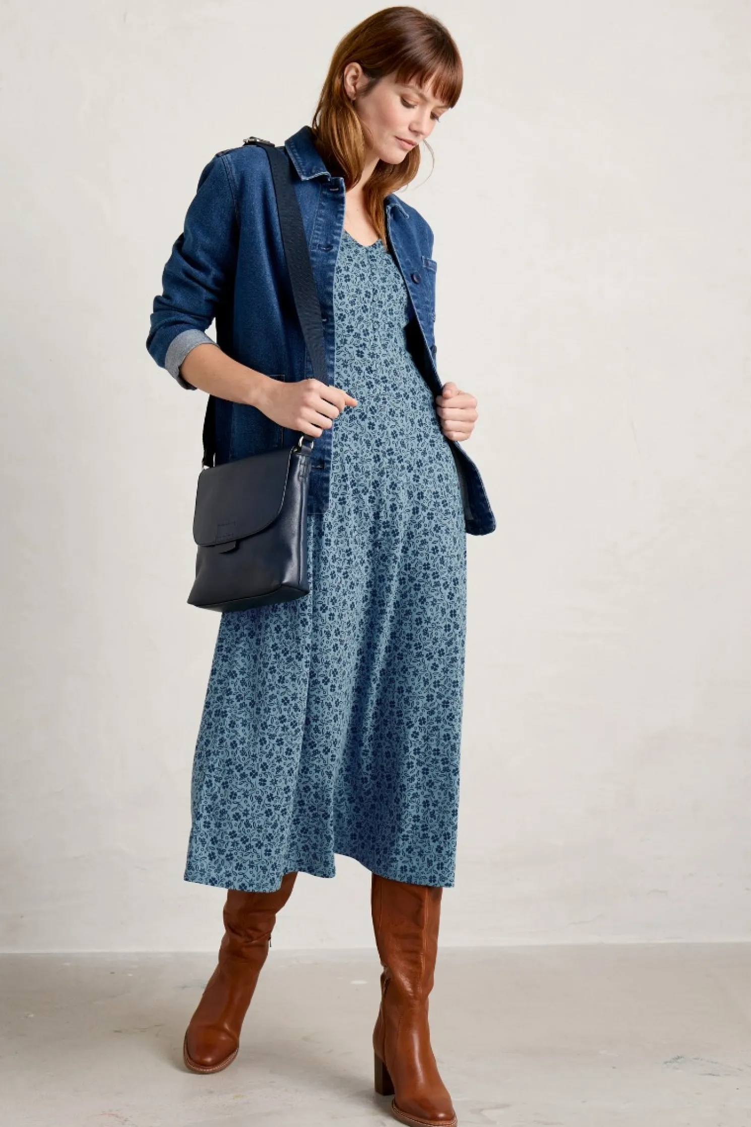 Ava Jersey V-Neck Dress