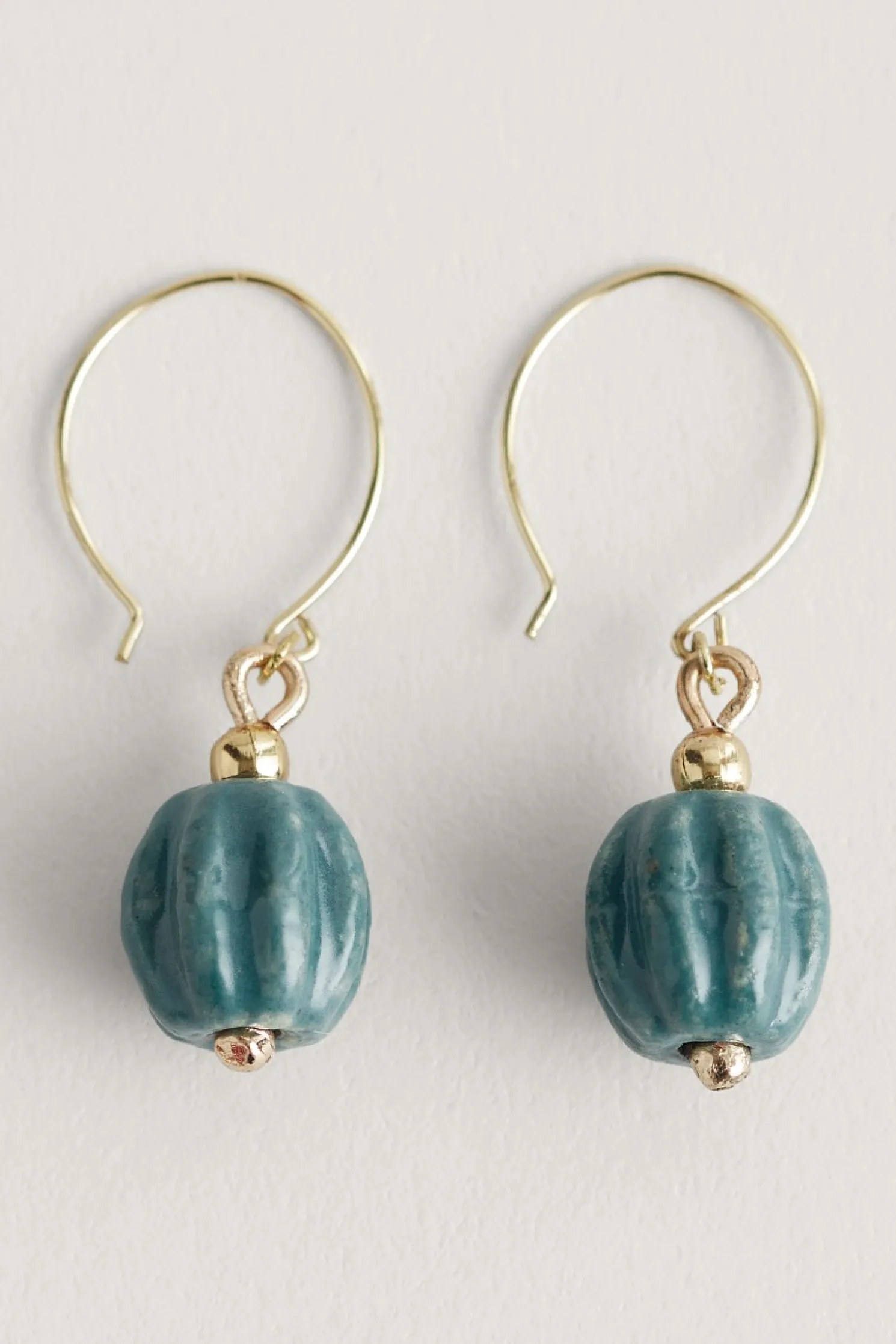 Barley Ceramic Bead Earrings