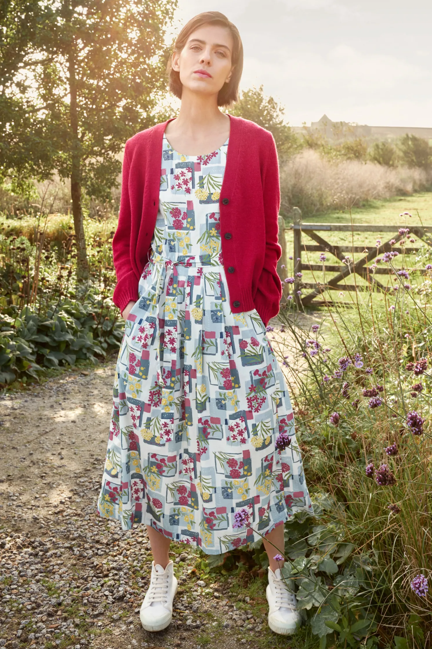 Belle Fit-And-Flare Midi Dress