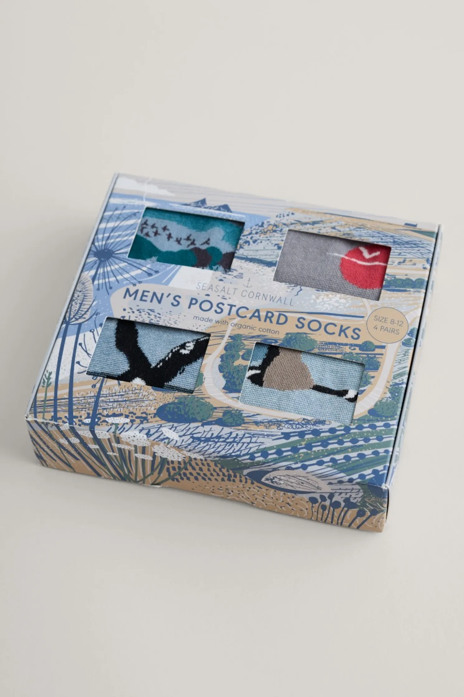 Box Of 4 Men's Postcard Socks