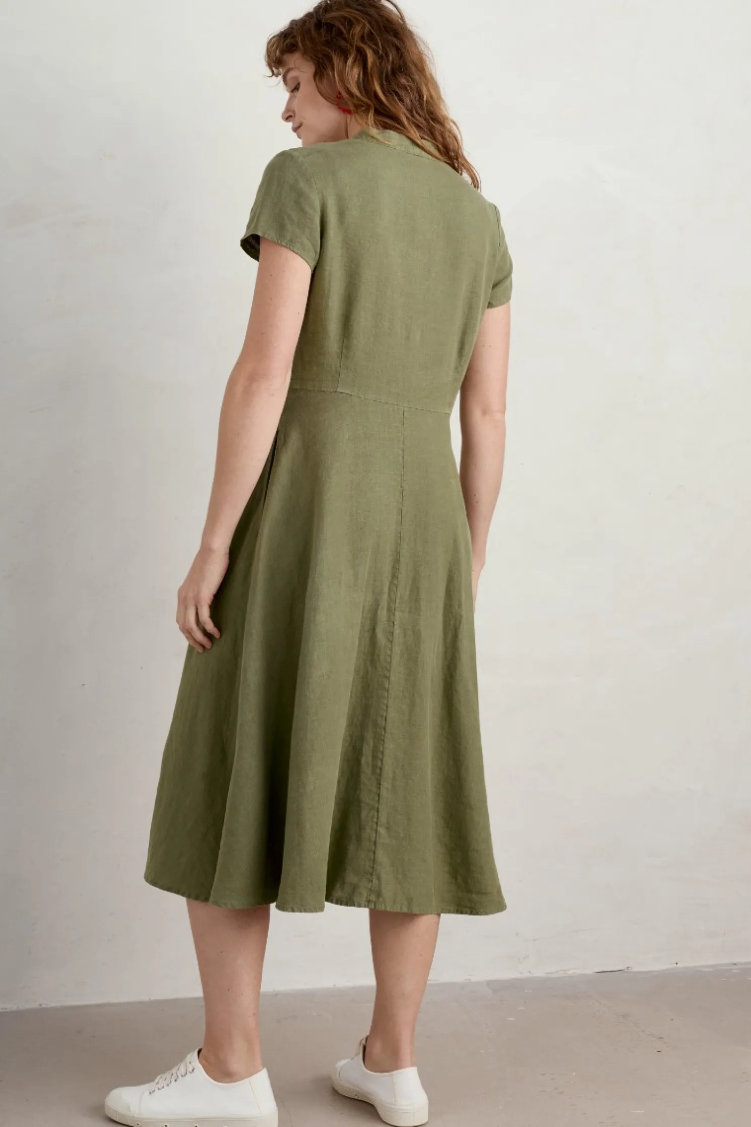 Carved Wood Midi Dress