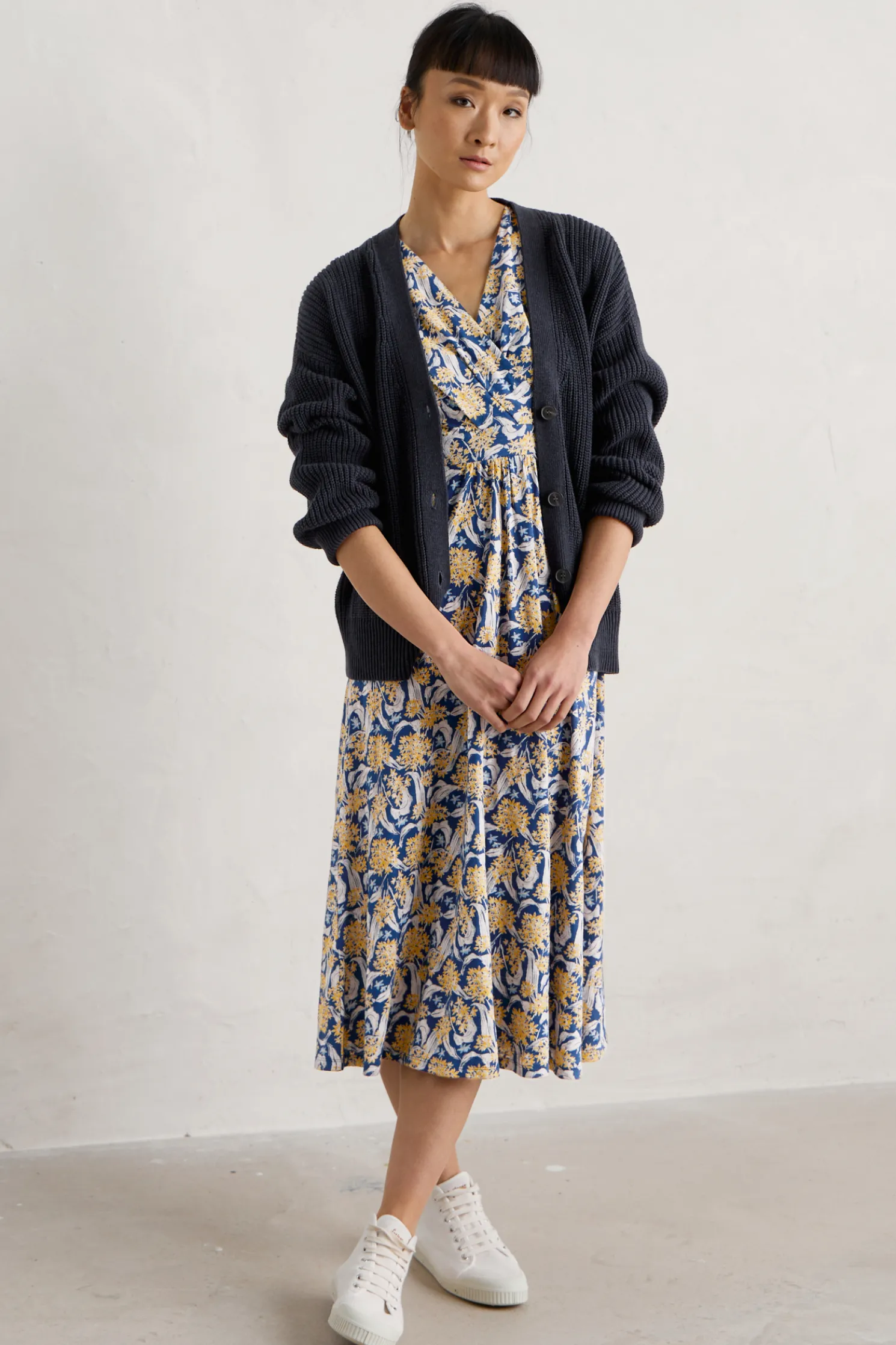 Chapelle 3/4 Sleeve Jersey Dress (Gots)