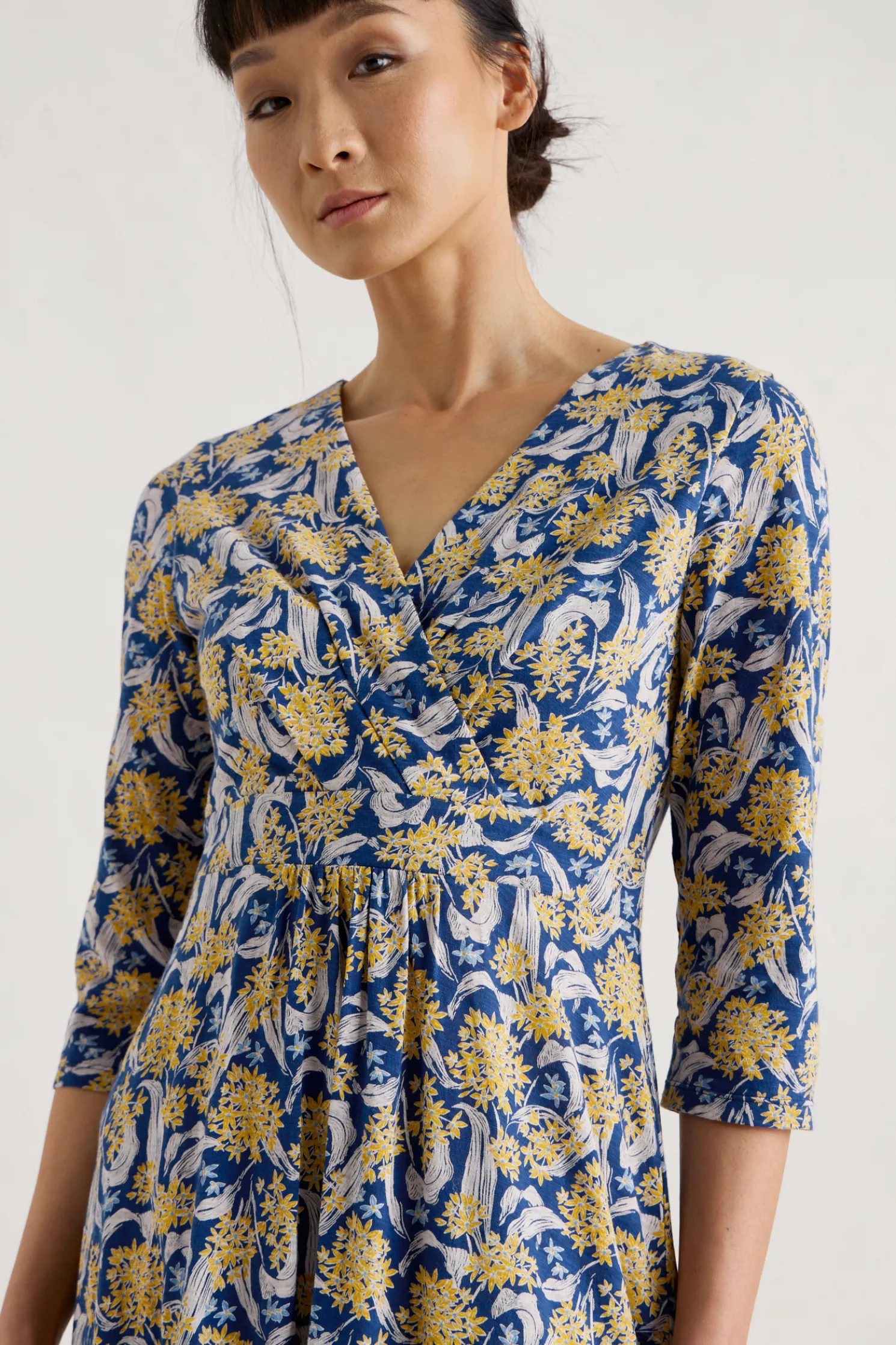 Chapelle 3/4 Sleeve Jersey Dress (Gots)