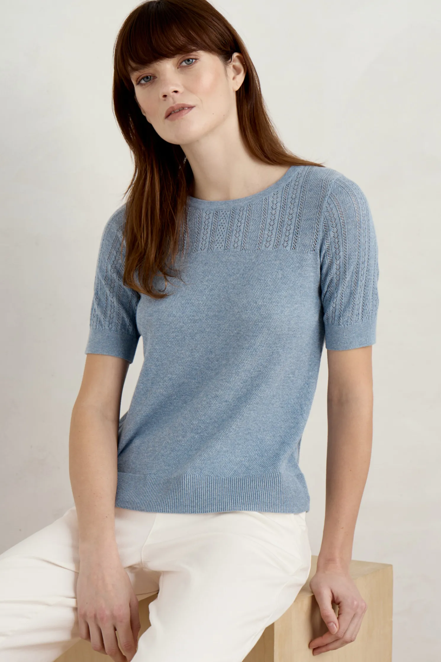 Chiff Chaff Short Sleeve Knitted Top
