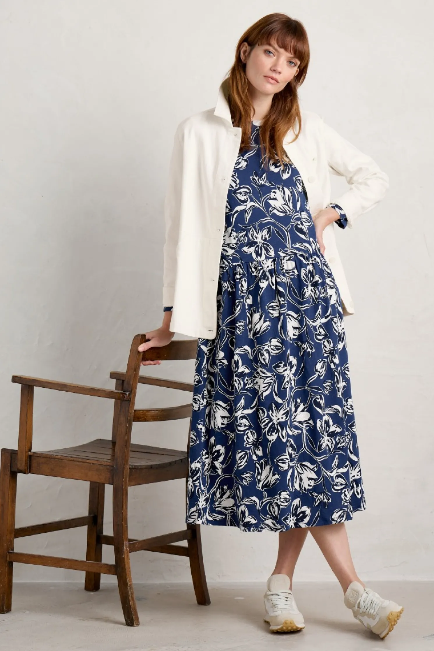 Cladonia Long Sleeve Jersey Dress