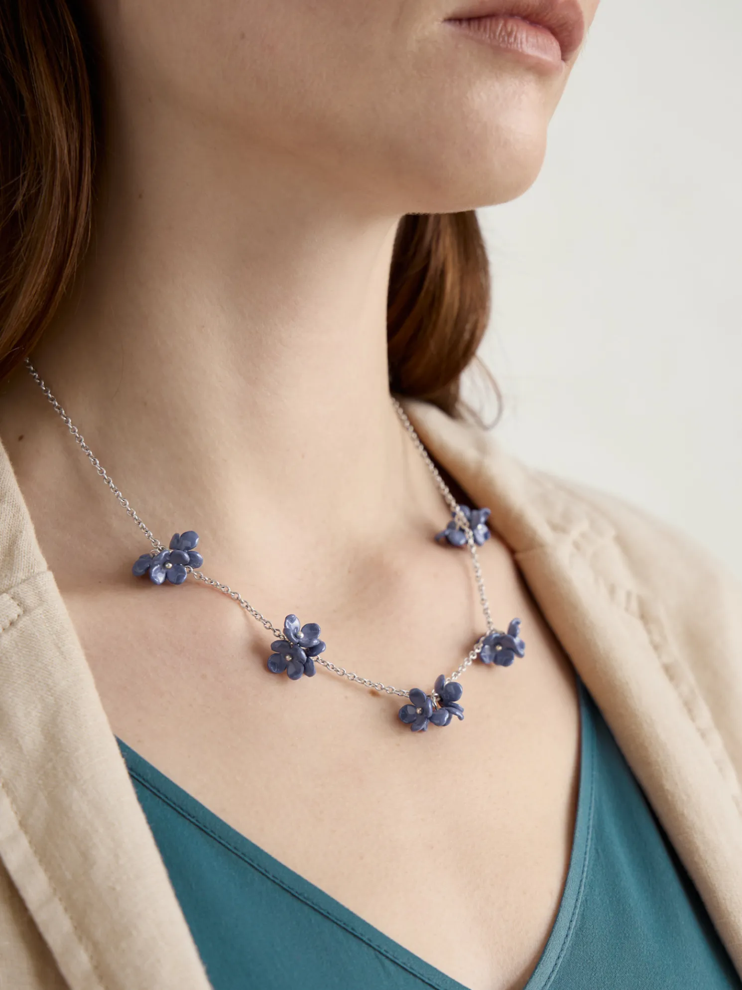 Corsage Flower Chain Necklace