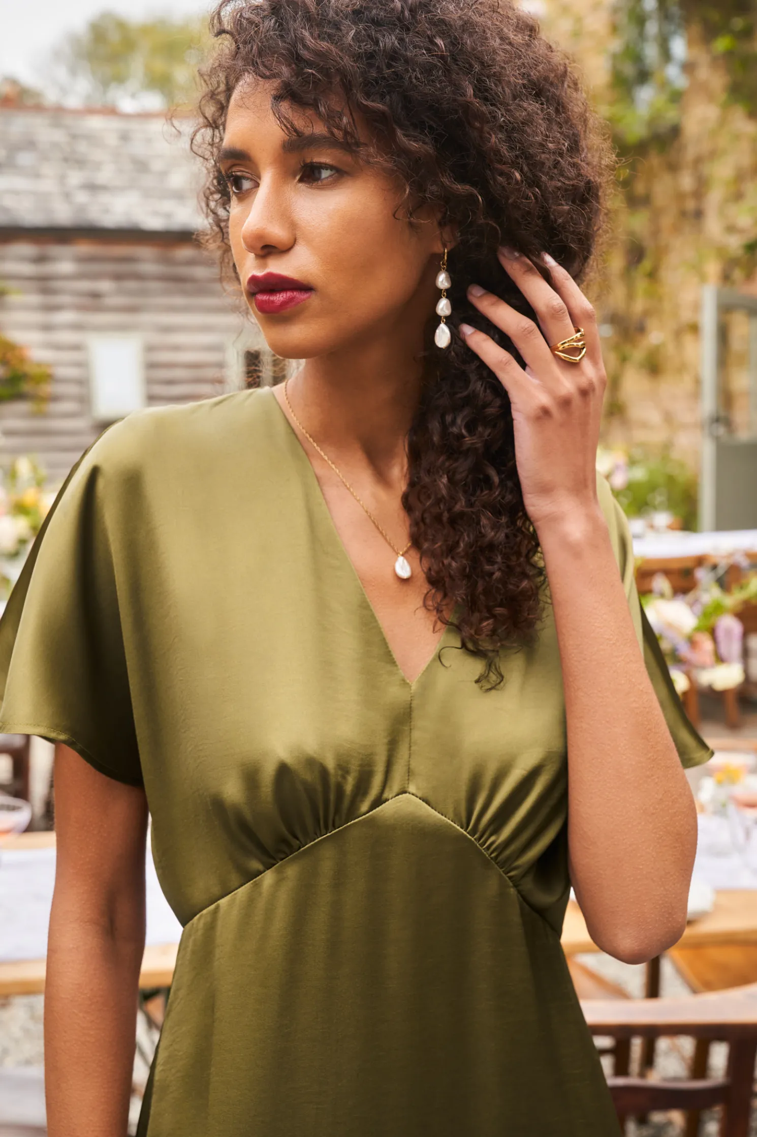 Evenglow Satin Dress