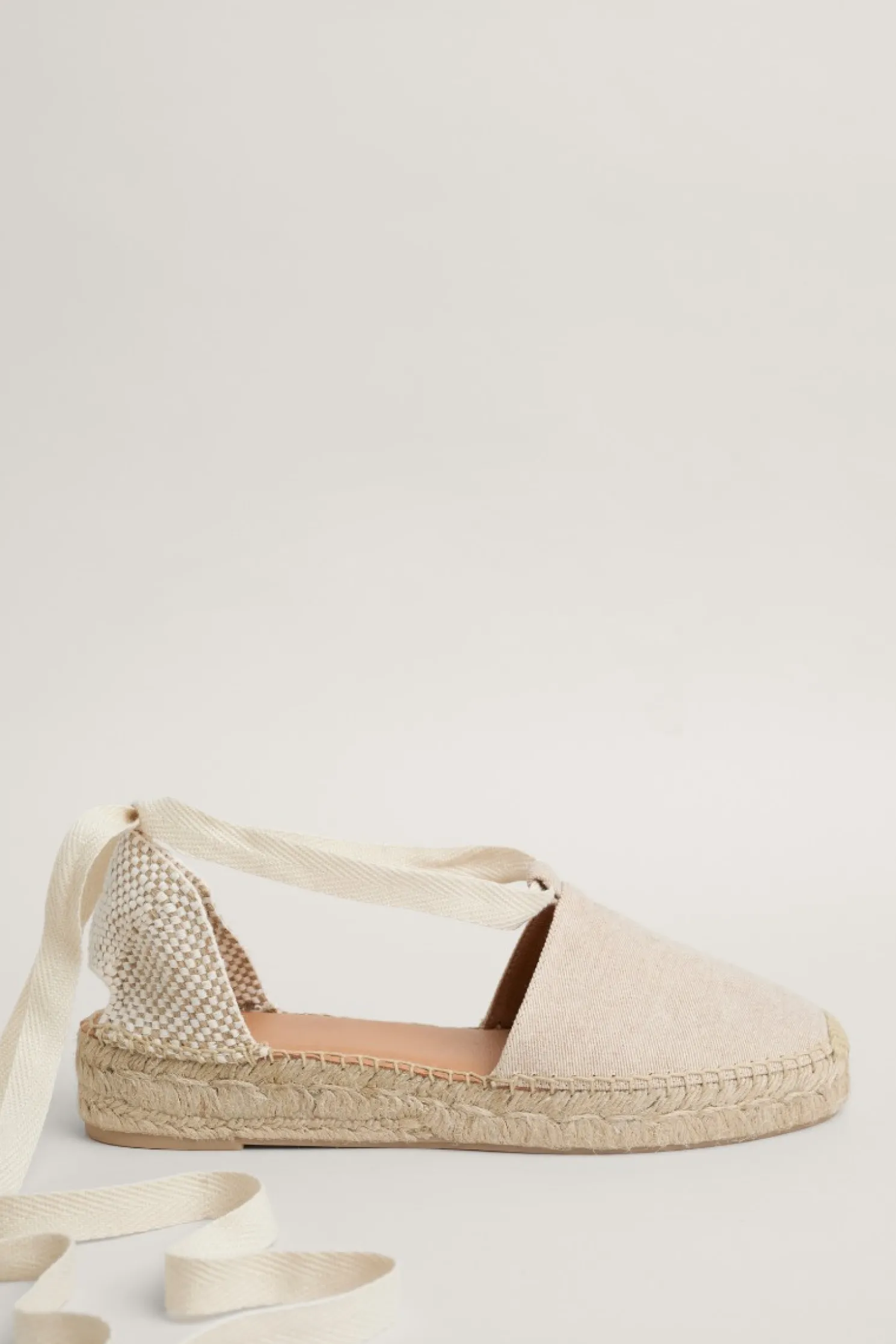 Fern Path Ankle Tie Cotton Espadrilles