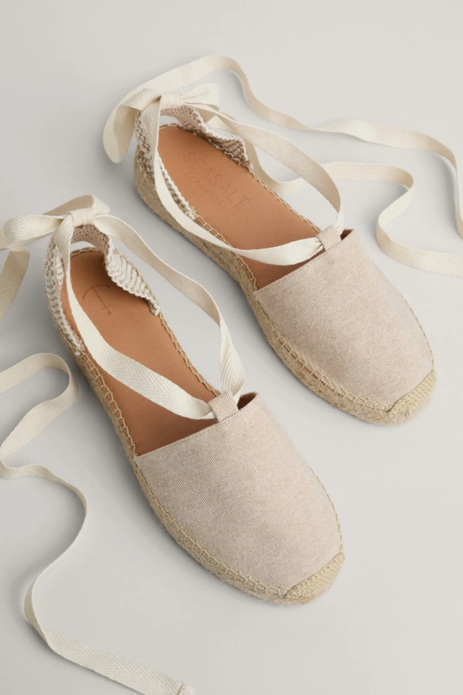Fern Path Ankle Tie Cotton Espadrilles