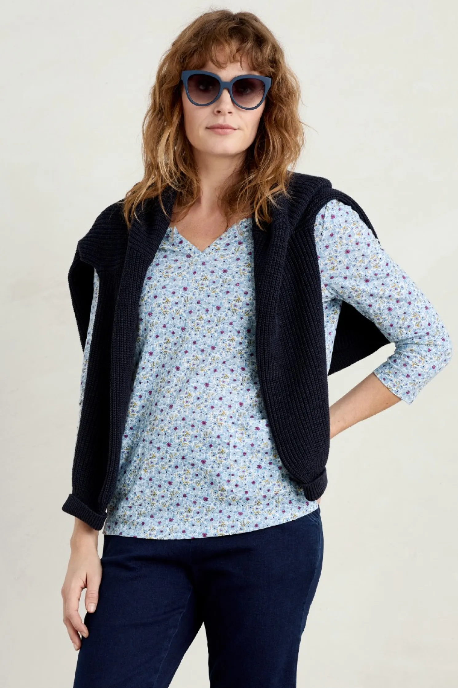 Gypsophilia Notch Neck Top
