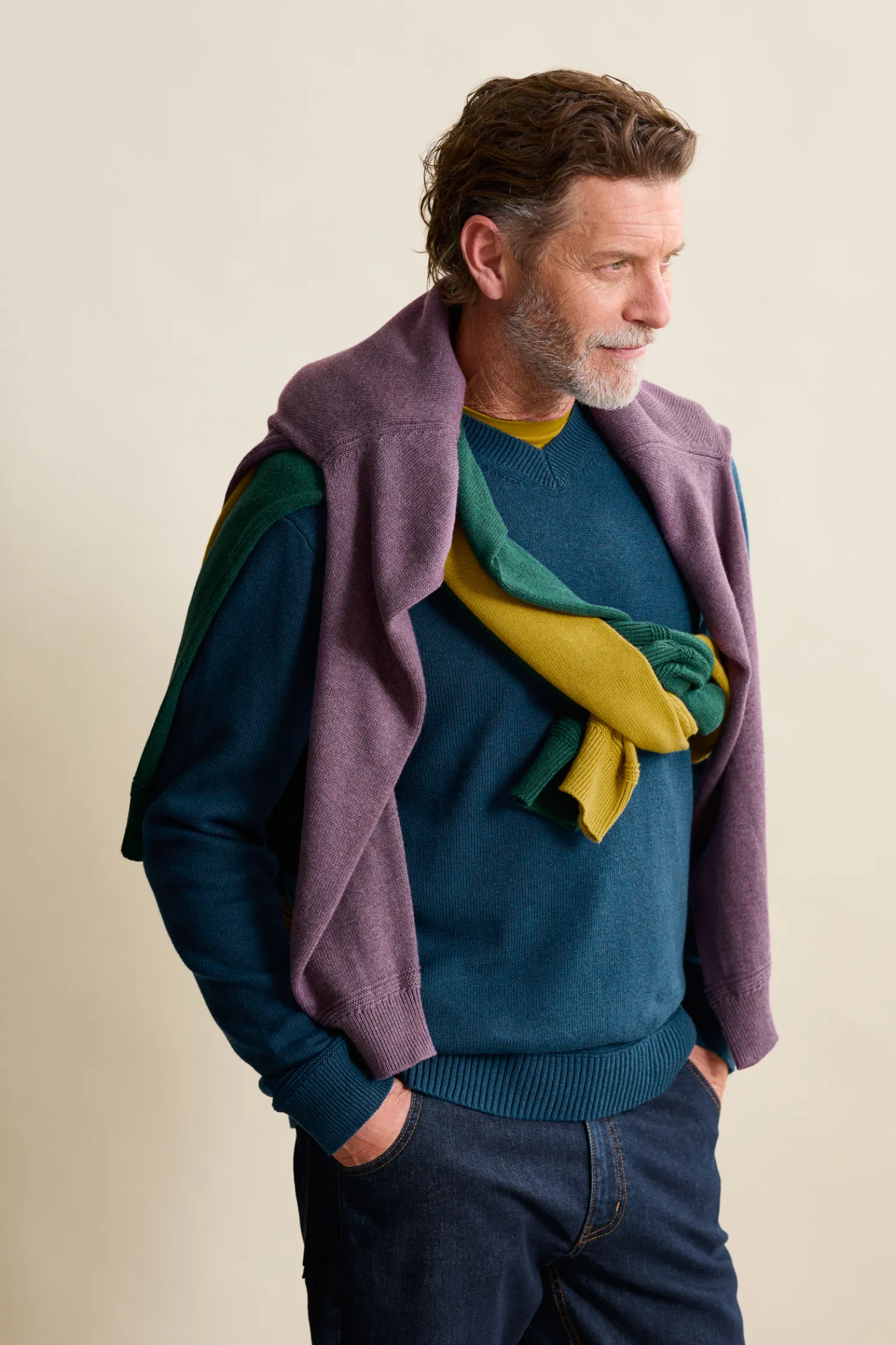 Men's Mainbrace Organic Cotton V-Neck Jumper