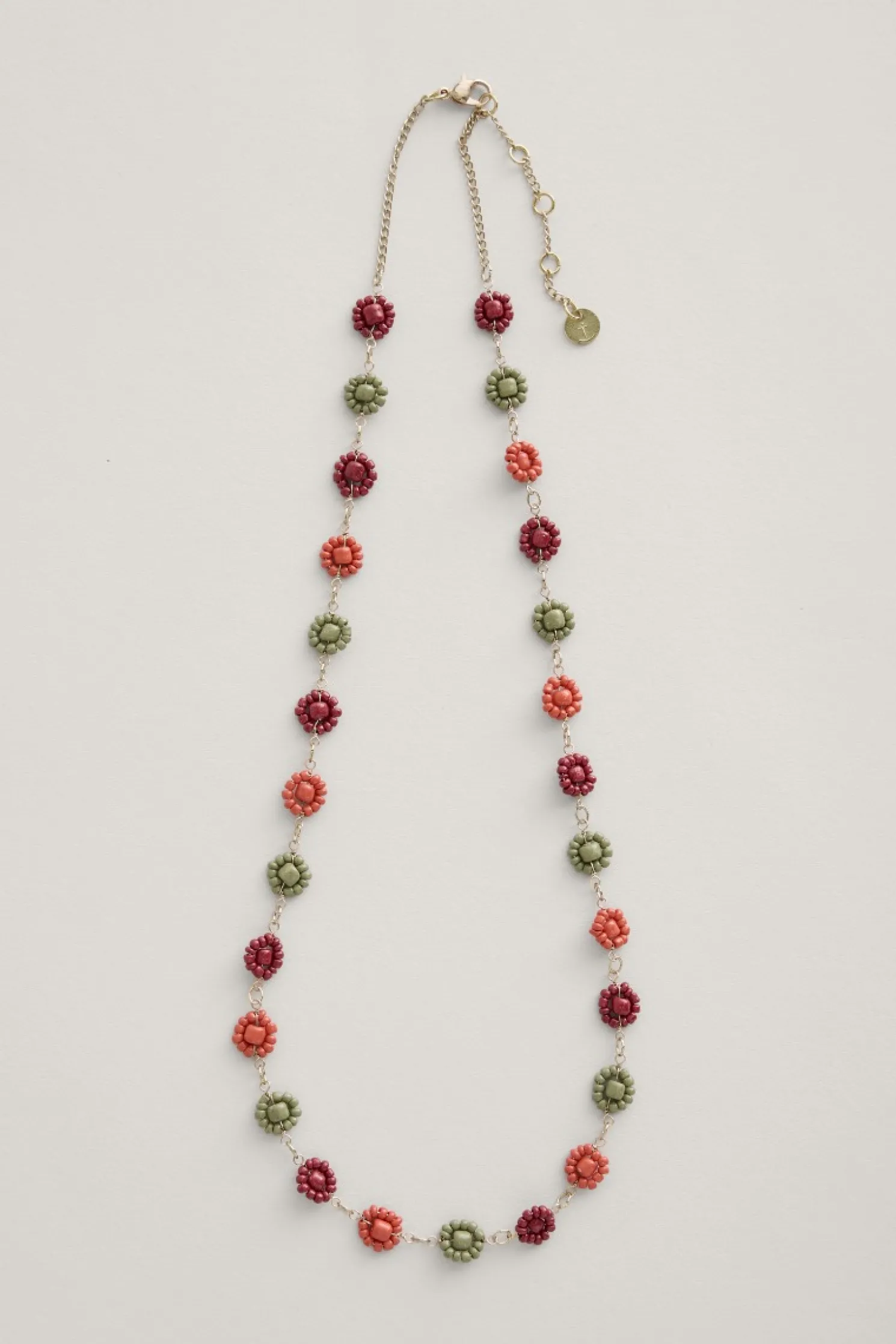 Polyantha Floral Bead Necklace