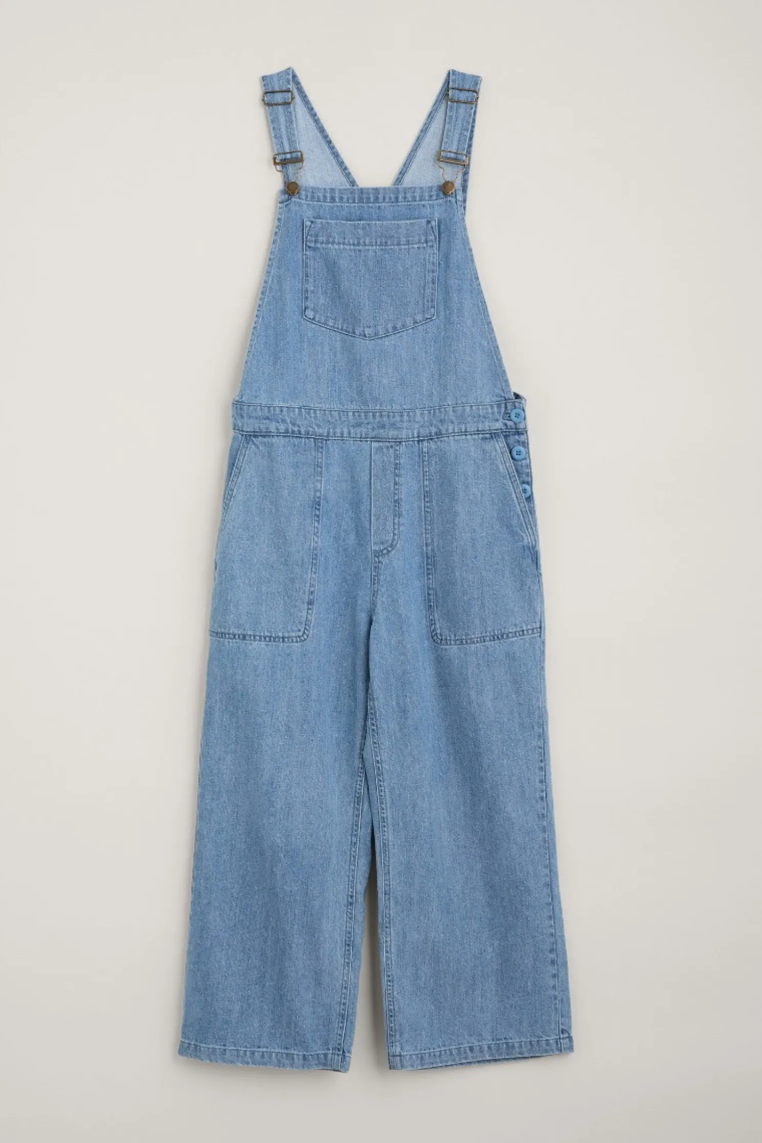 Porthallow Cove Wide Leg Denim Dungaree