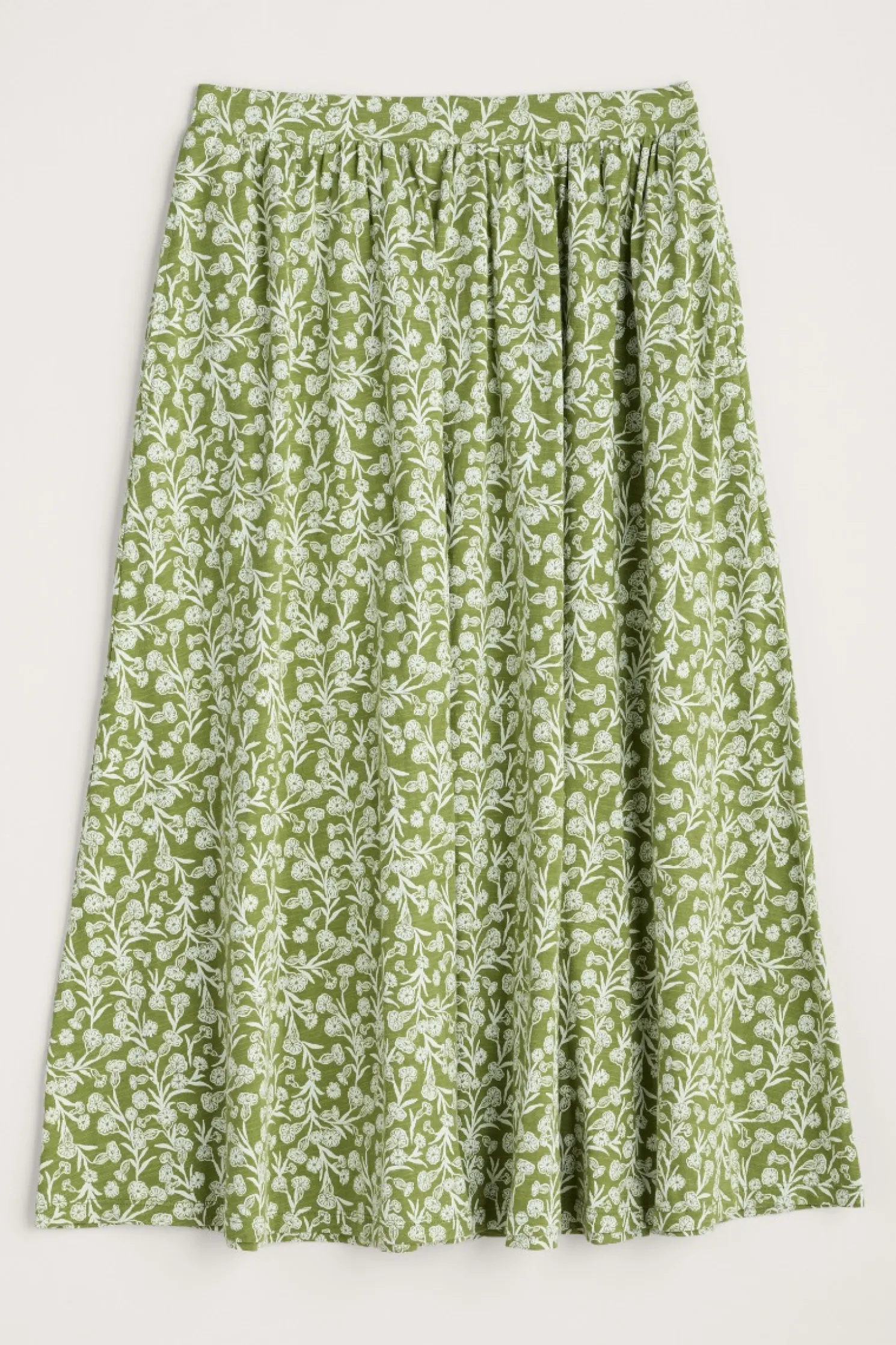 Ready Sail Printed Jersey Midi Skirt