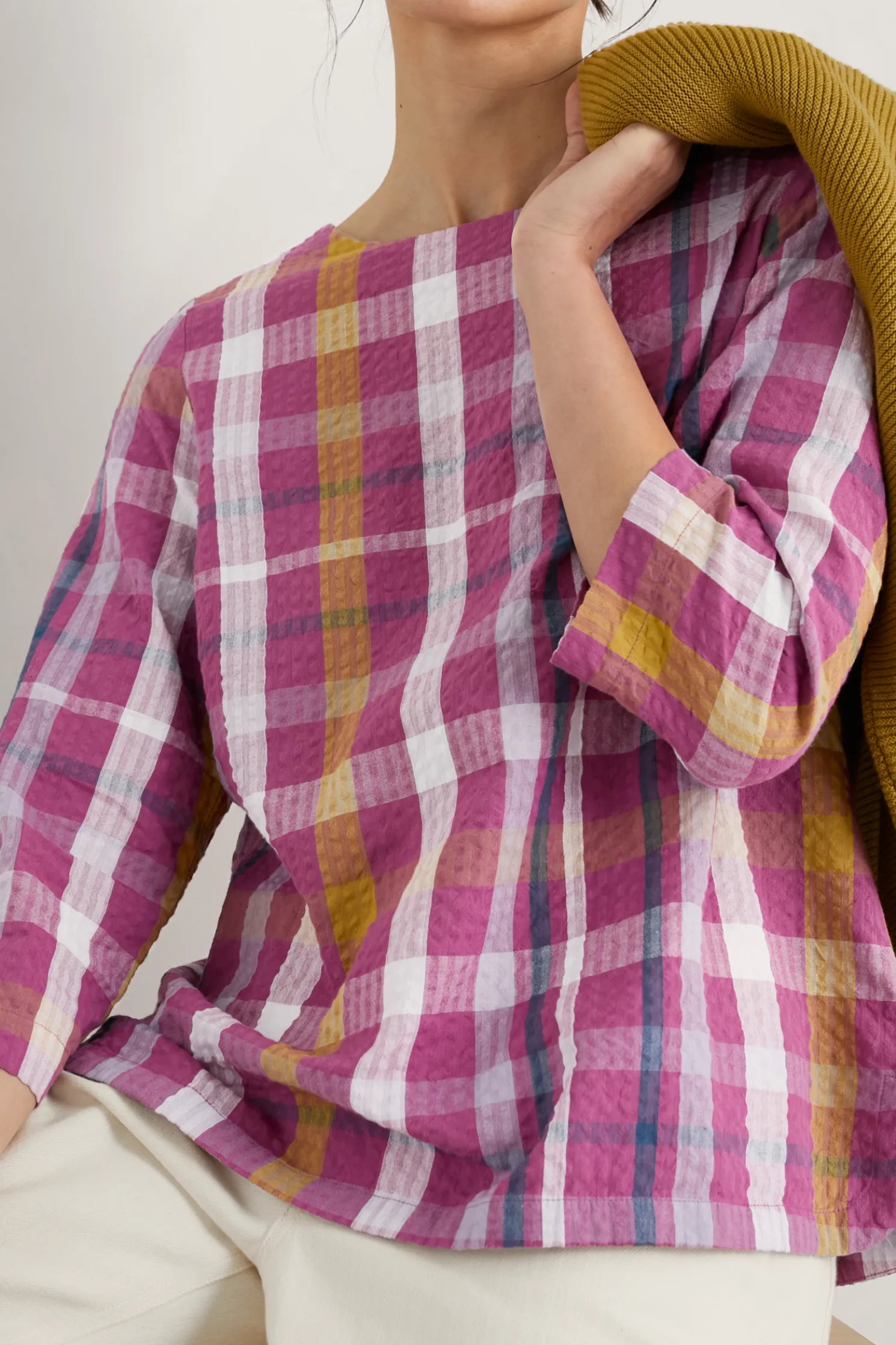 Riding High Checked Top