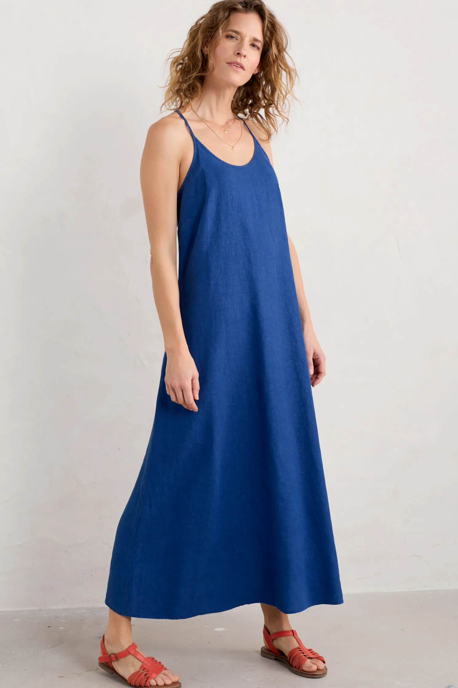 River Fowey Sleeveless Linen Dress