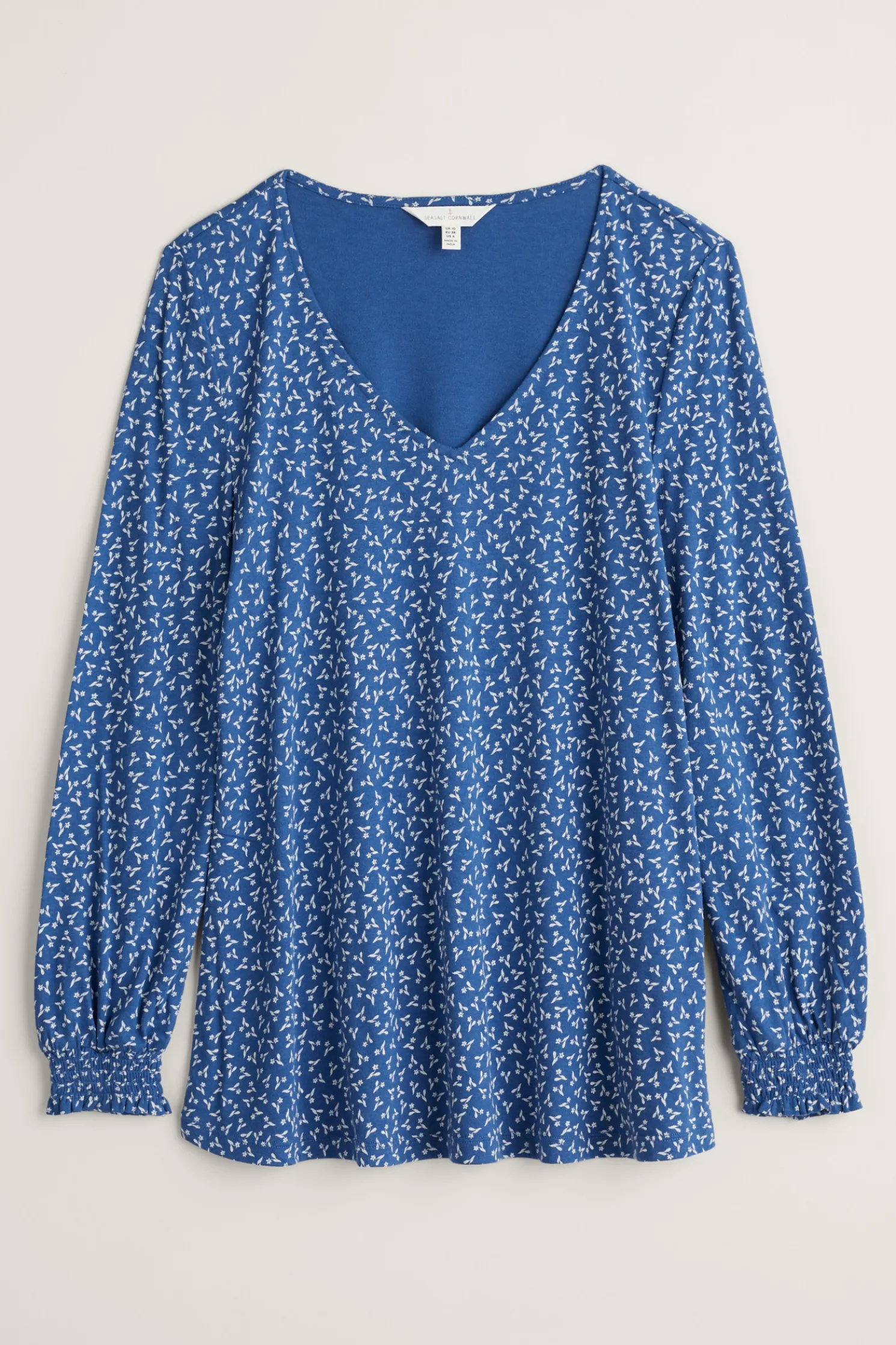 Rosehip Jersey V-Neck Top