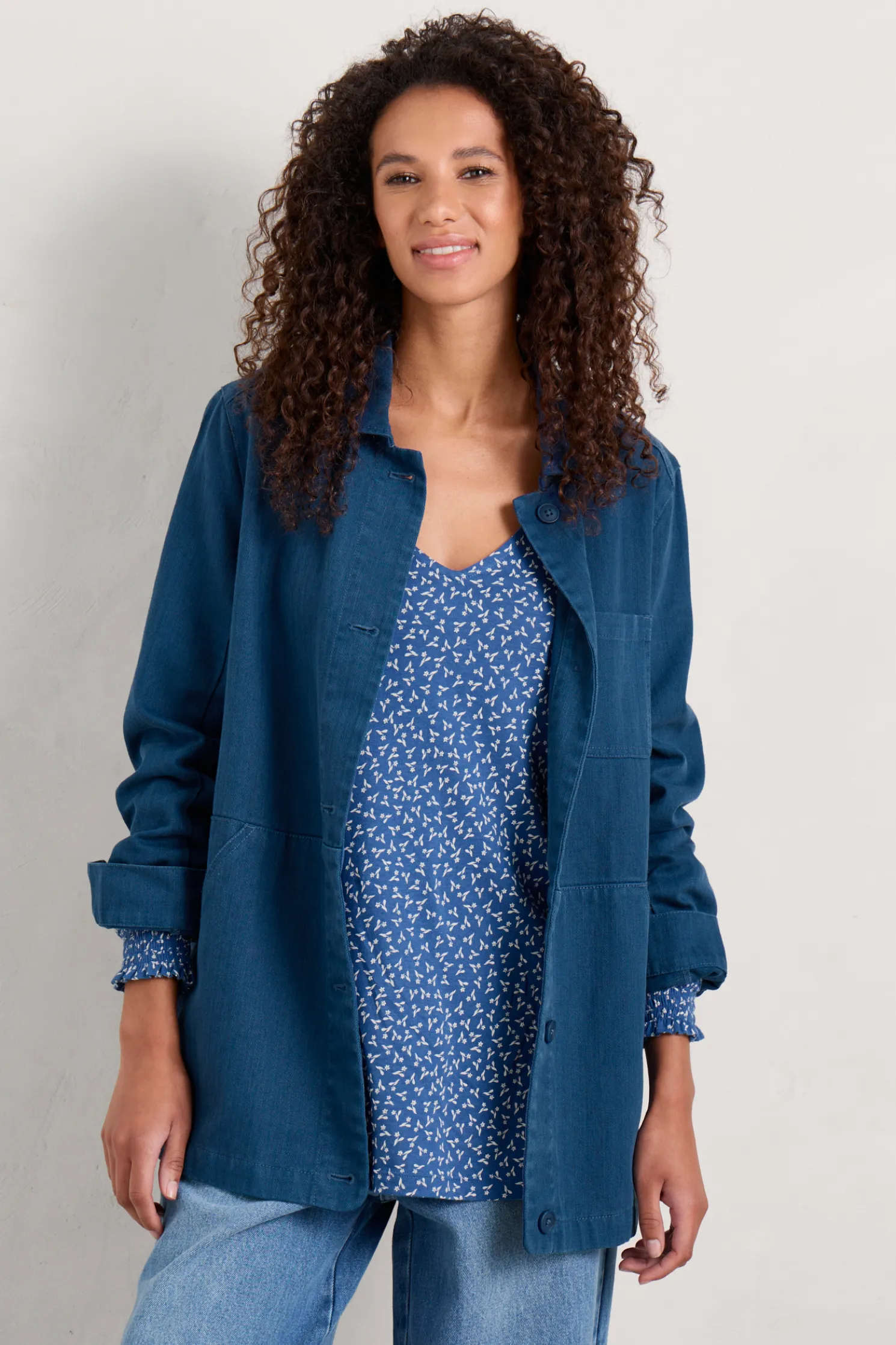 Rosehip Jersey V-Neck Top