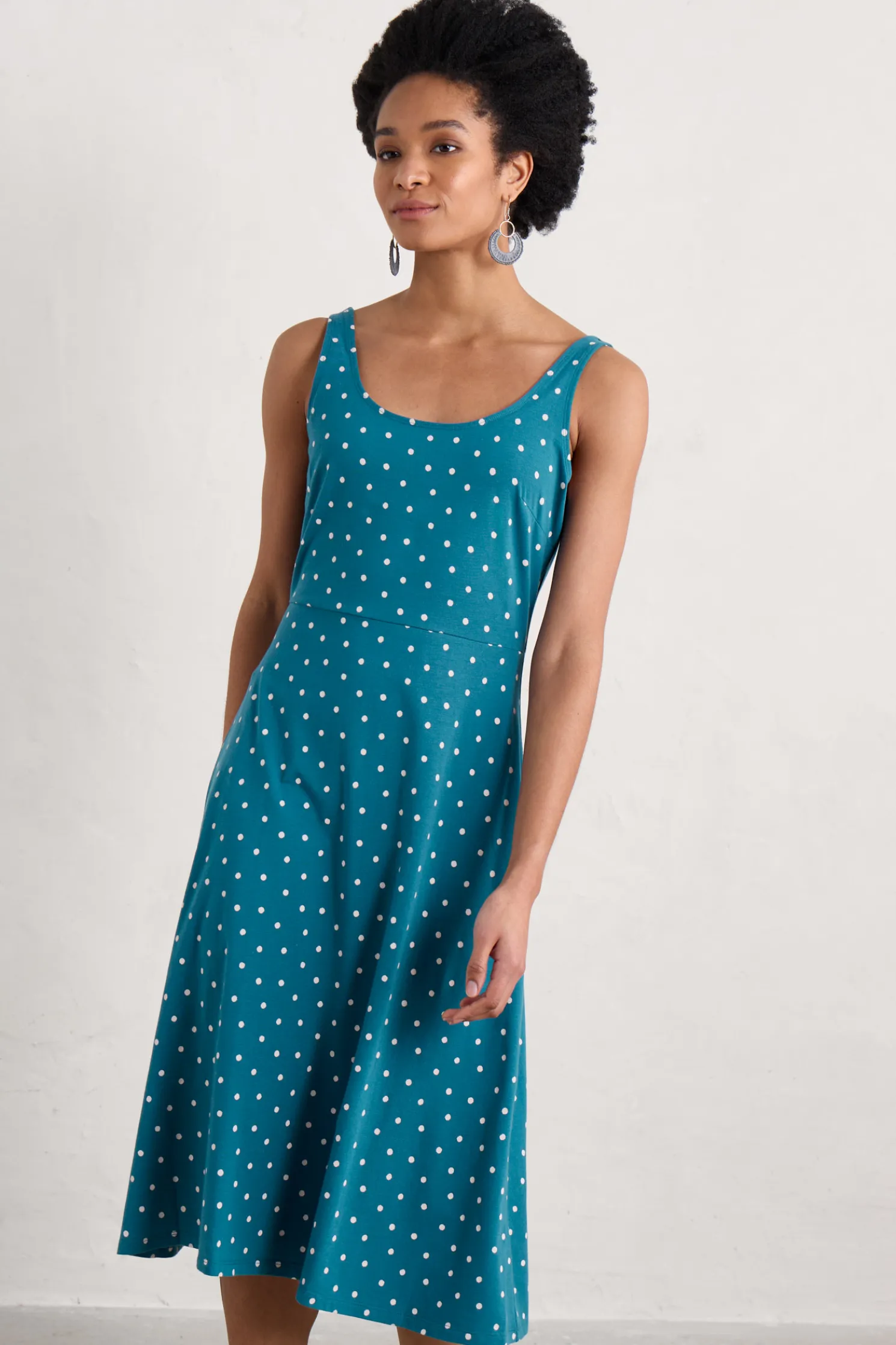 Sun Gleam Jersey Midi Dress