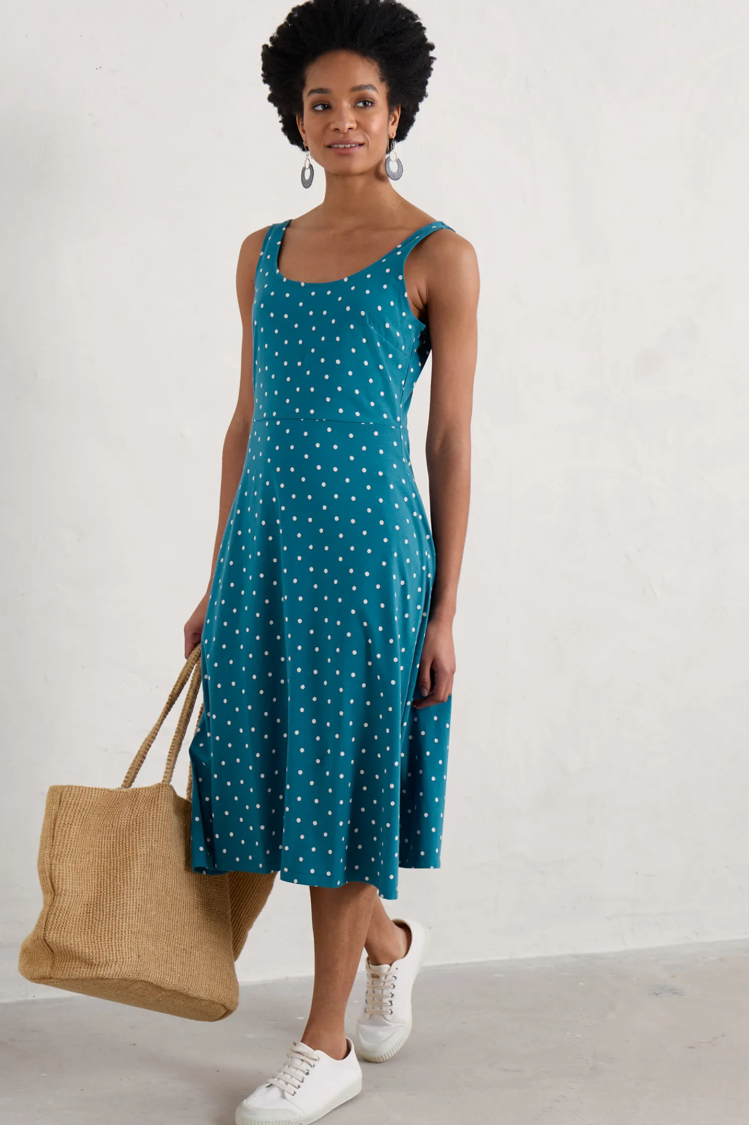 Sun Gleam Jersey Midi Dress