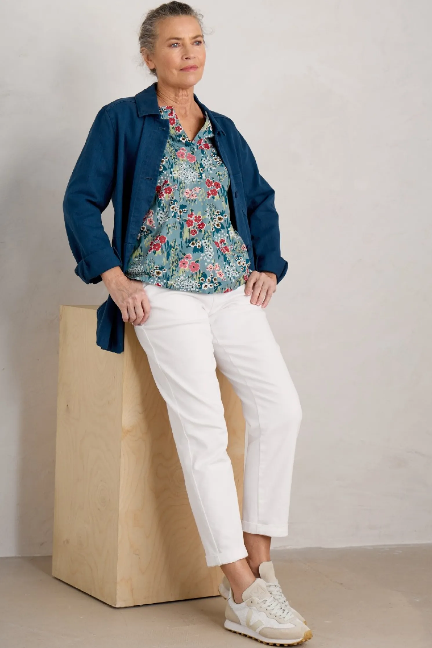 Watercolour Sketch 3/4 Sleeve Top (Gots)