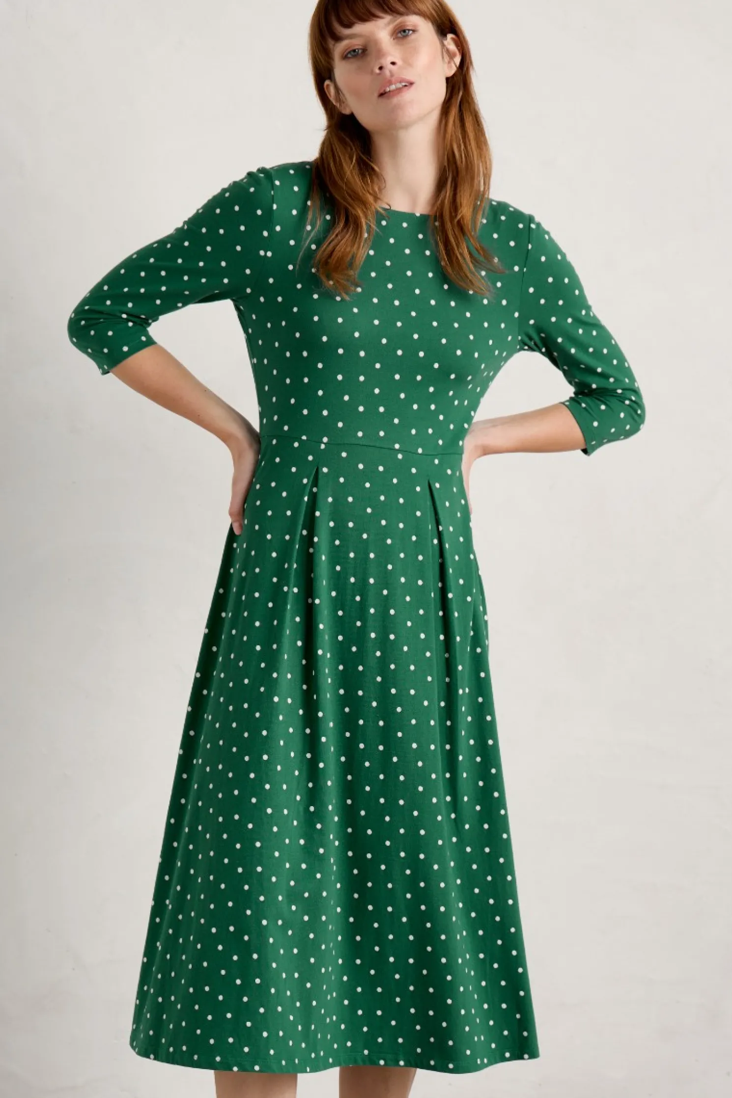 Wild Bouquet 3/4 Sleeve Midi Dress